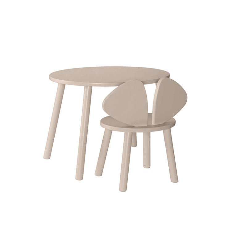 Table enfant Chaise et table MOUSE SET 2 à 5 ans Beige NOFRED