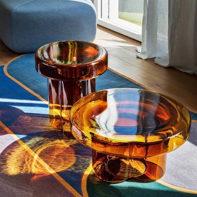 Table d'appoint guéridon SODA H 45 Ambre MINIFORMS
