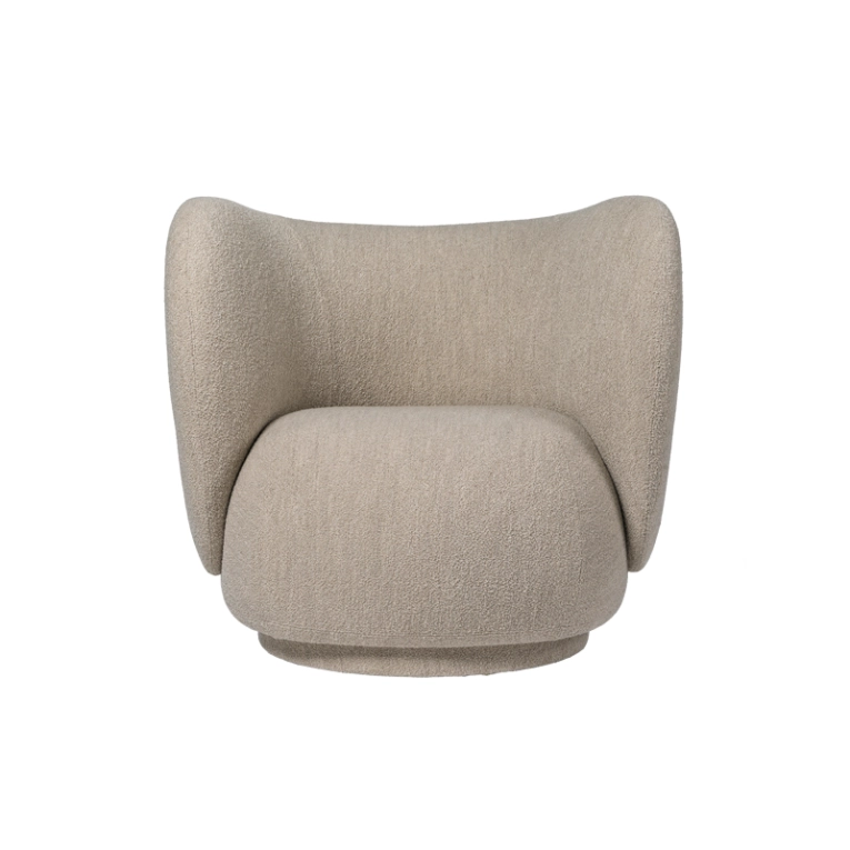Fauteuil RICO Soft Bouclé Soft Bouclé Naturel FERM LIVING