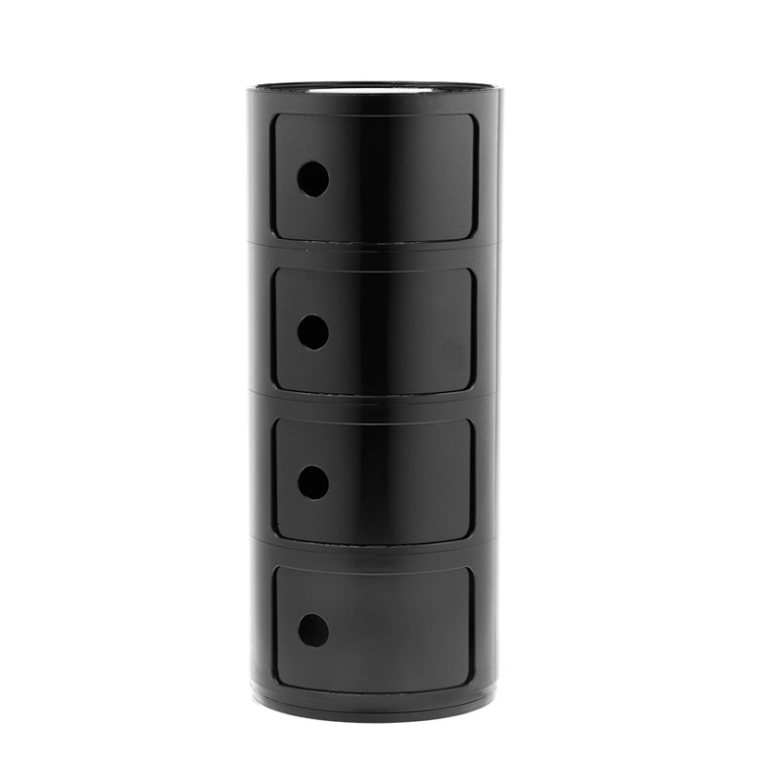 Meuble de rangement COMPONIBILI 4 tiroirs Noir KARTELL