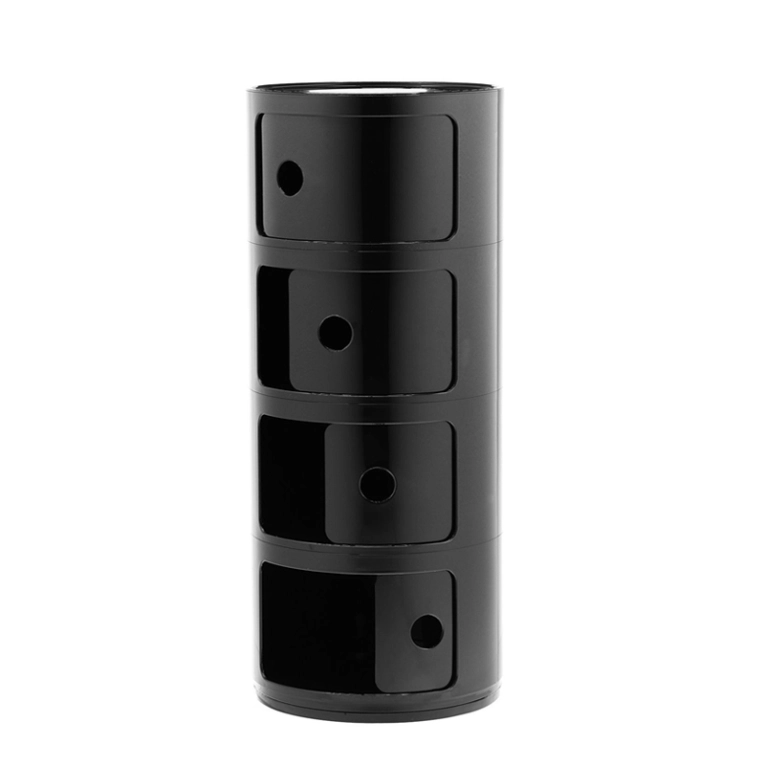 Meuble de rangement COMPONIBILI 4 tiroirs Noir KARTELL