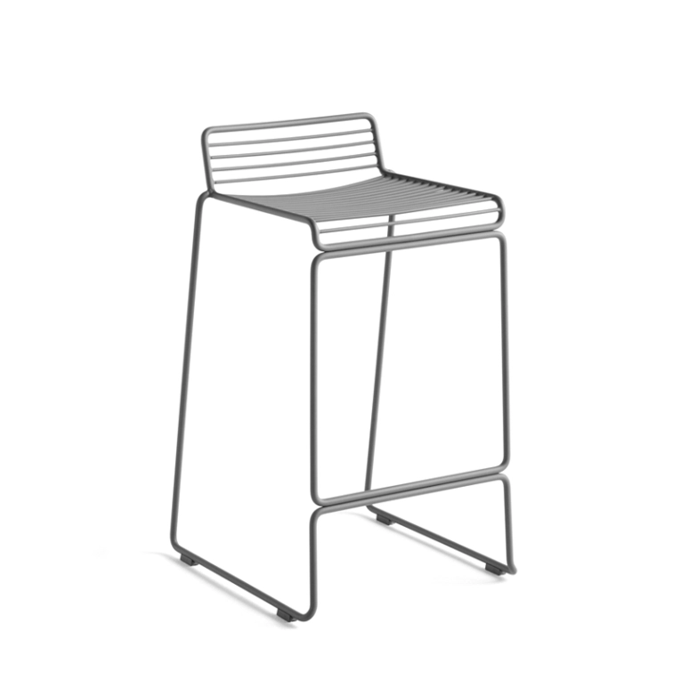 Tabouret haut HEE BARSTOOL H 65 Gris HAY