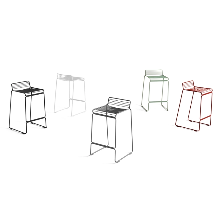 Tabouret haut HEE BARSTOOL H 65 Blanc HAY