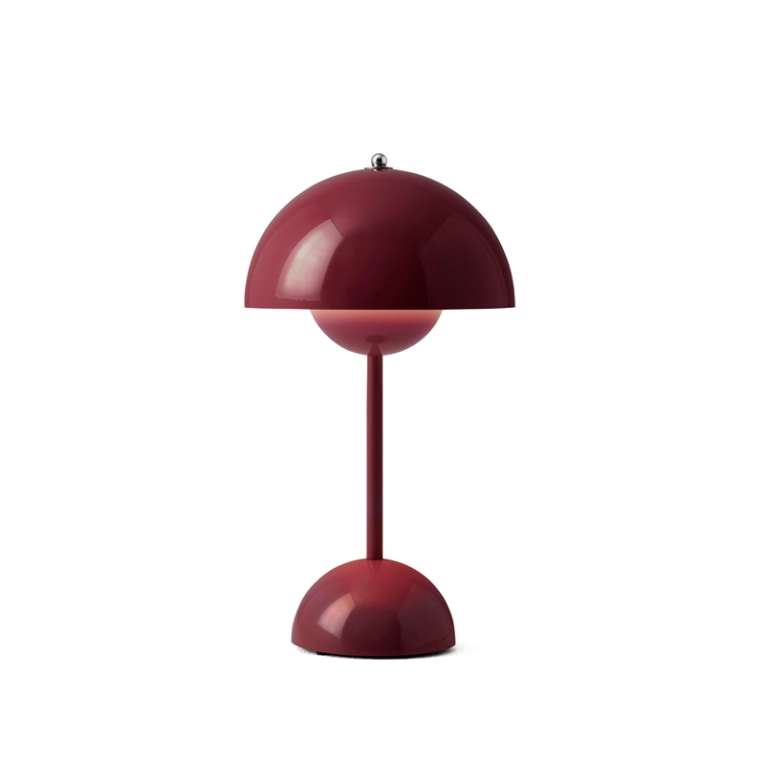 Lampe à poser FLOWERPOT VP9 sans fil Prune foncé AND TRADITION