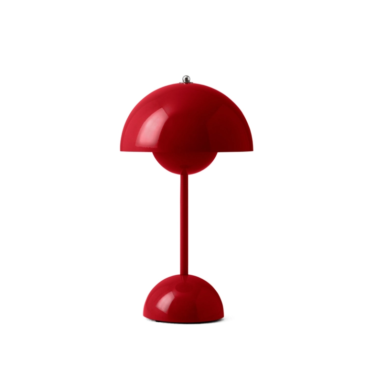 Lampe à poser FLOWERPOT VP9 sans fil Rouge vermillon AND TRADITION