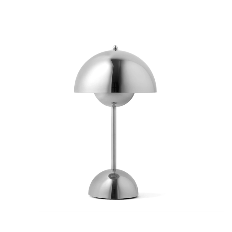 Lampe à poser FLOWERPOT VP9 sans fil Chrome AND TRADITION