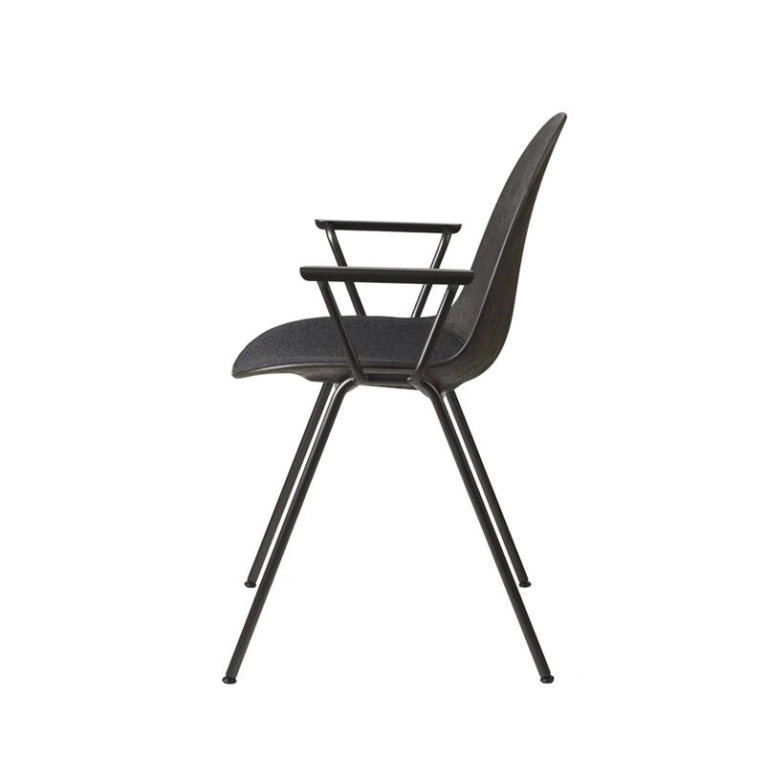 Chaise ETERNITY  avec accoudoirs assise rembourrée Re-Wool 198 MATER