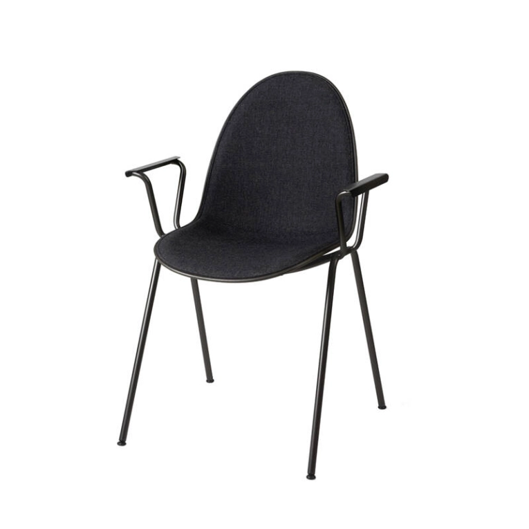 Chaise ETERNITY  avec accoudoirs face avant rembourrée Re-Wool 198 MATER