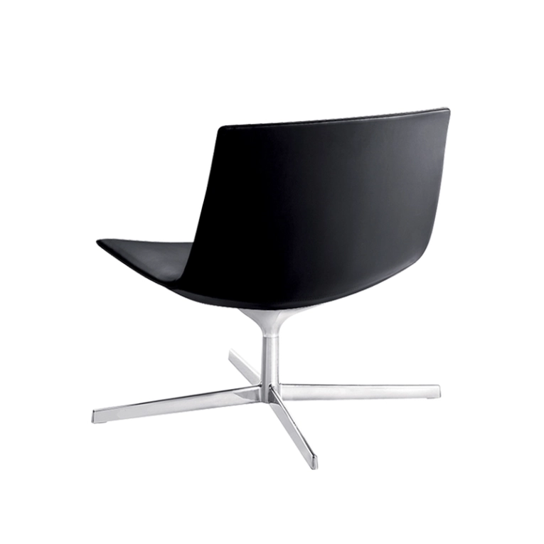 Fauteuil CATIFA 60 LOUNGE Cuir Noir ARPER