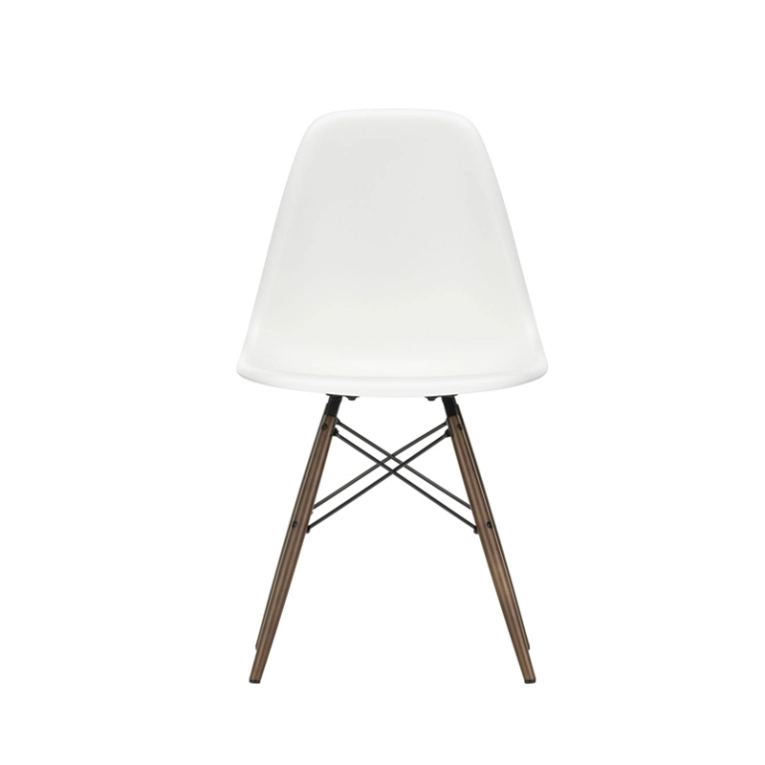 Chaise EAMES PLASTIC CHAIR DSW érable foncé Blanc VITRA