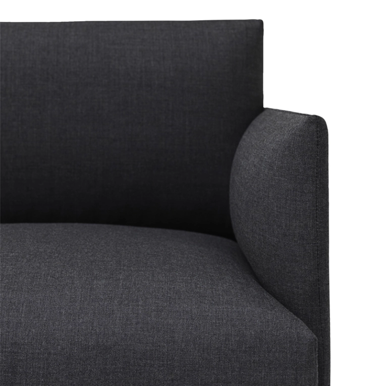 Canapé OUTLINE 2 places Tissu Remix 163/ noir MUUTO