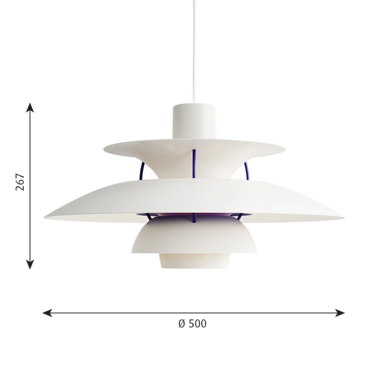 Suspension PH 5 Blanc classique LOUIS POULSEN