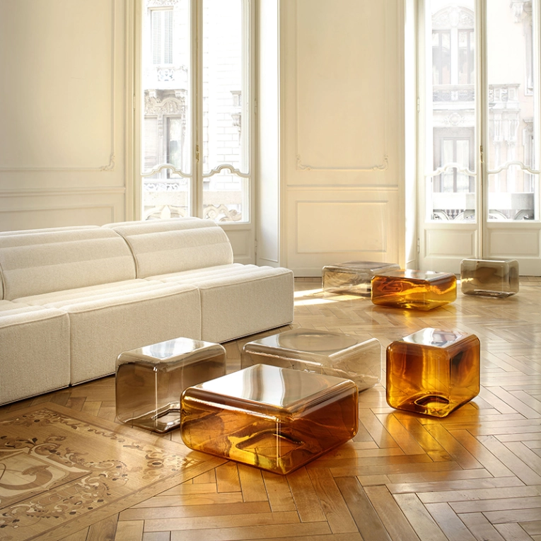 Table basse LOKUM 55x55 Ambre ACERBIS