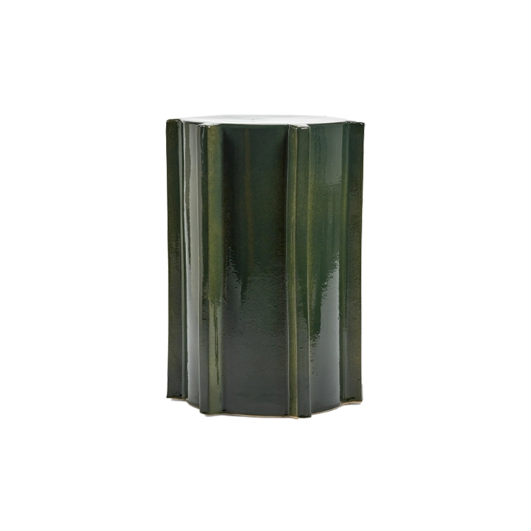 Table d'appoint guéridon PAWN GEOMETRIQUE Vert foncé SERAX