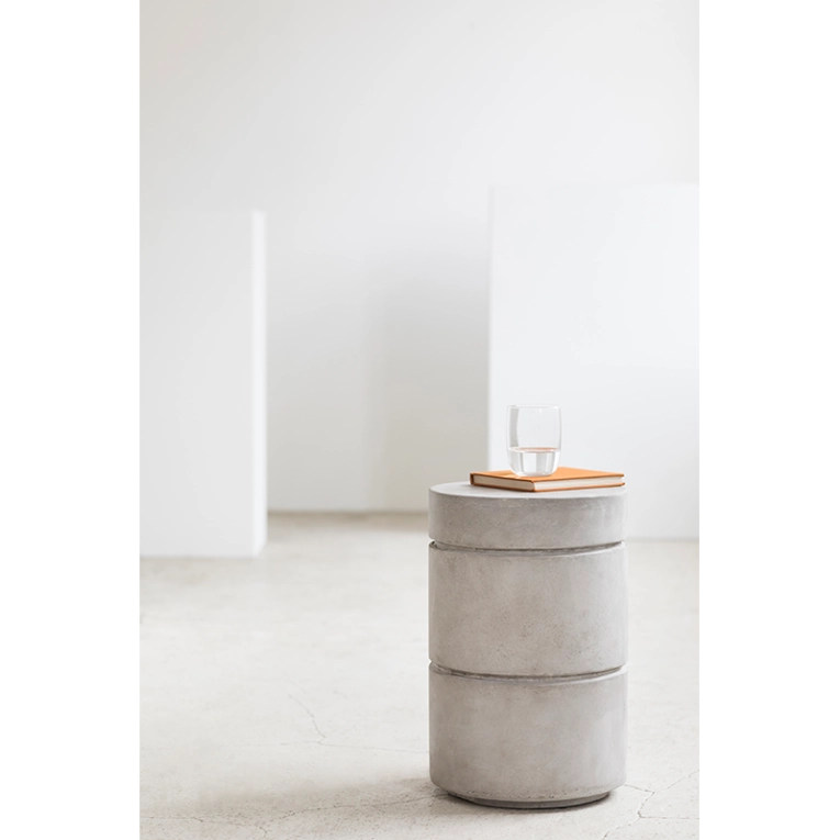 Stool PAWN CONCRETE ROUND Béton gris clair SERAX