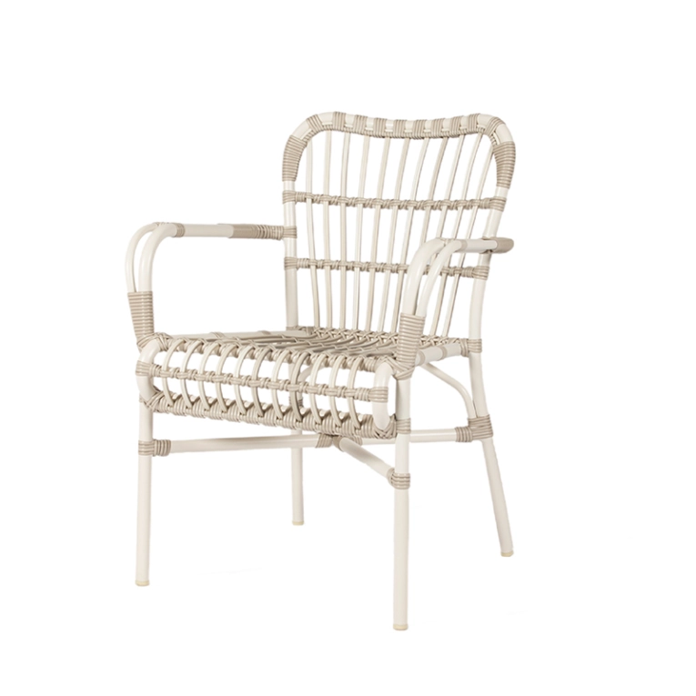 Chaise extérieur Petit fauteuil LUCY Blanc cassé VINCENT SHEPPARD