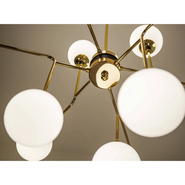 Suspension GALASSIA Ø 90 Laiton/ blanc STILNOVO