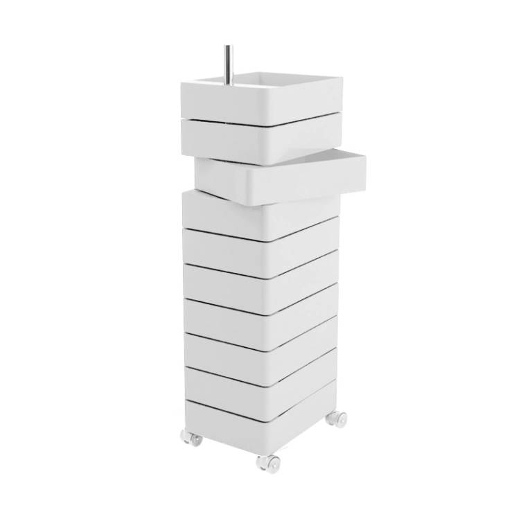 Meuble de rangement 360° 10 tiroirs Blanc MAGIS