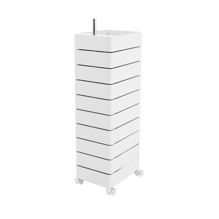 Meuble de rangement 360° 10 tiroirs Blanc MAGIS