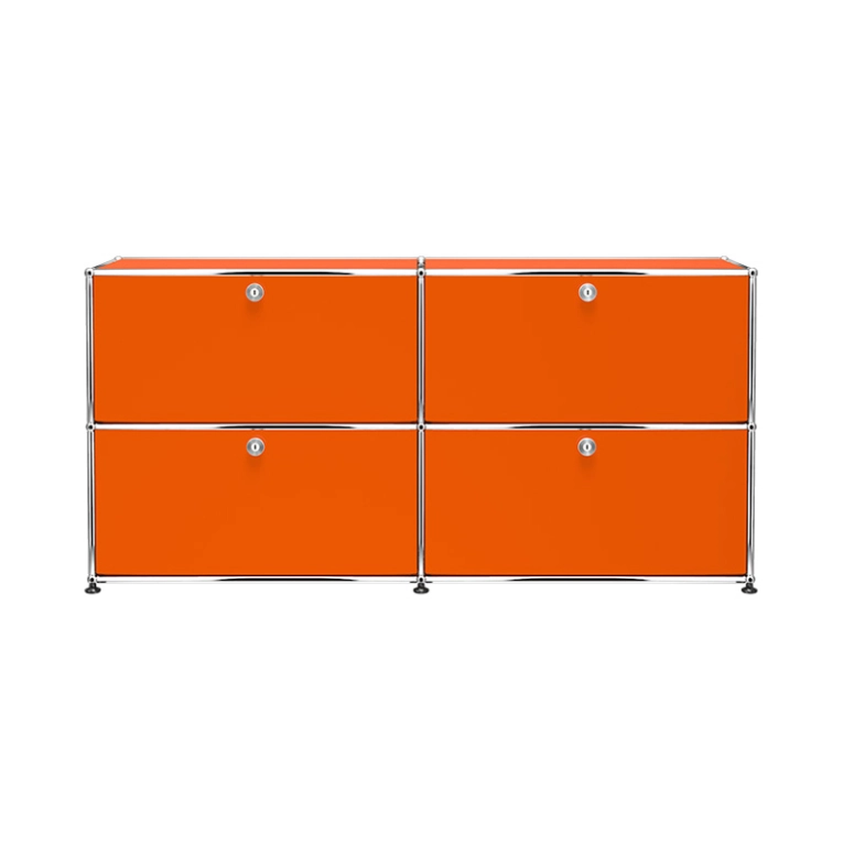 Meuble de rangement USM HALLER E2 Orange pur USM HALLER