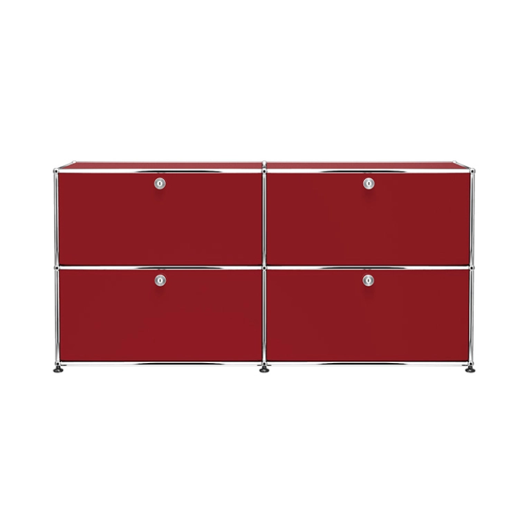 Meuble de rangement USM HALLER E2 Rouge rubis USM USM HALLER