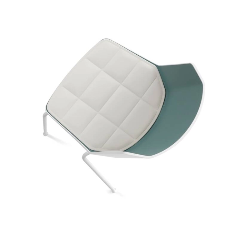 Coussin Lot de 2 galettes d'assise AÏKU Blanc MDF