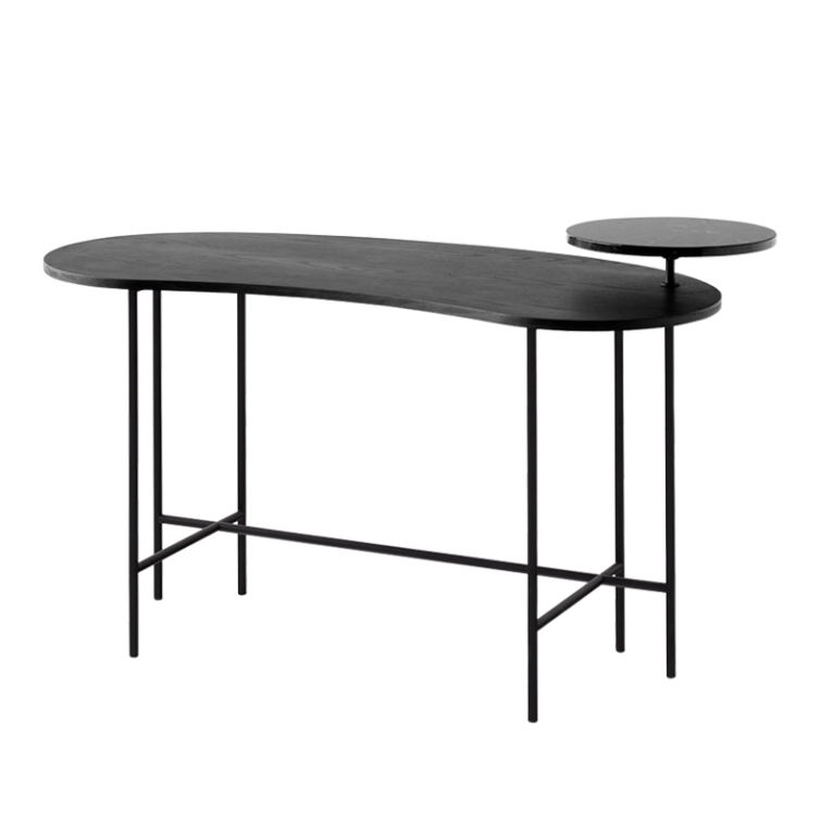 Bureau PALETTE JH9 Noir, marbre noir AND TRADITION