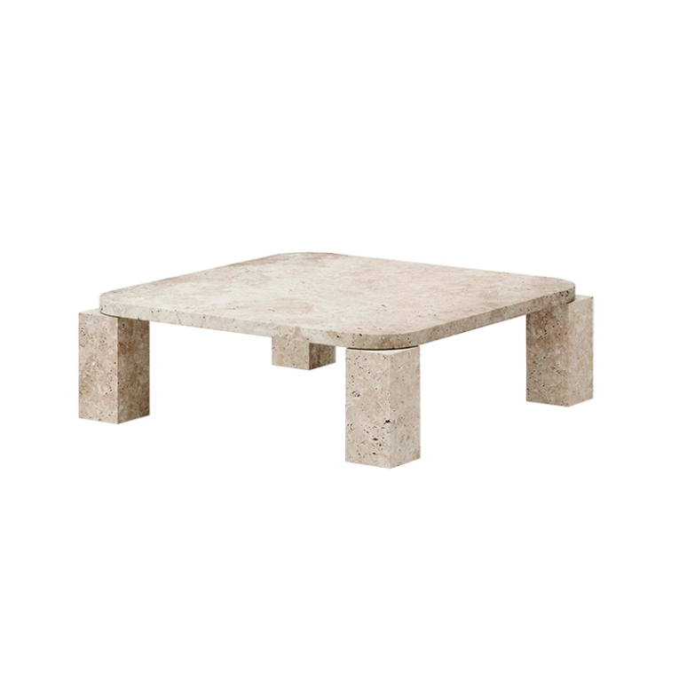 Table basse ATLAS MARBRE 82x82 Travertin NEW WORKS