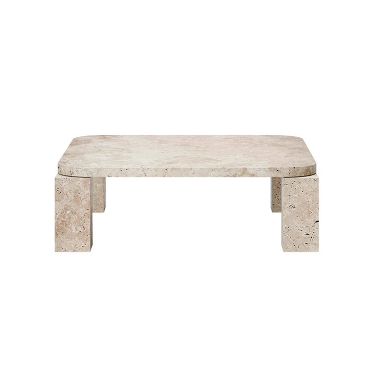 Table basse ATLAS MARBRE 82x82 Travertin NEW WORKS