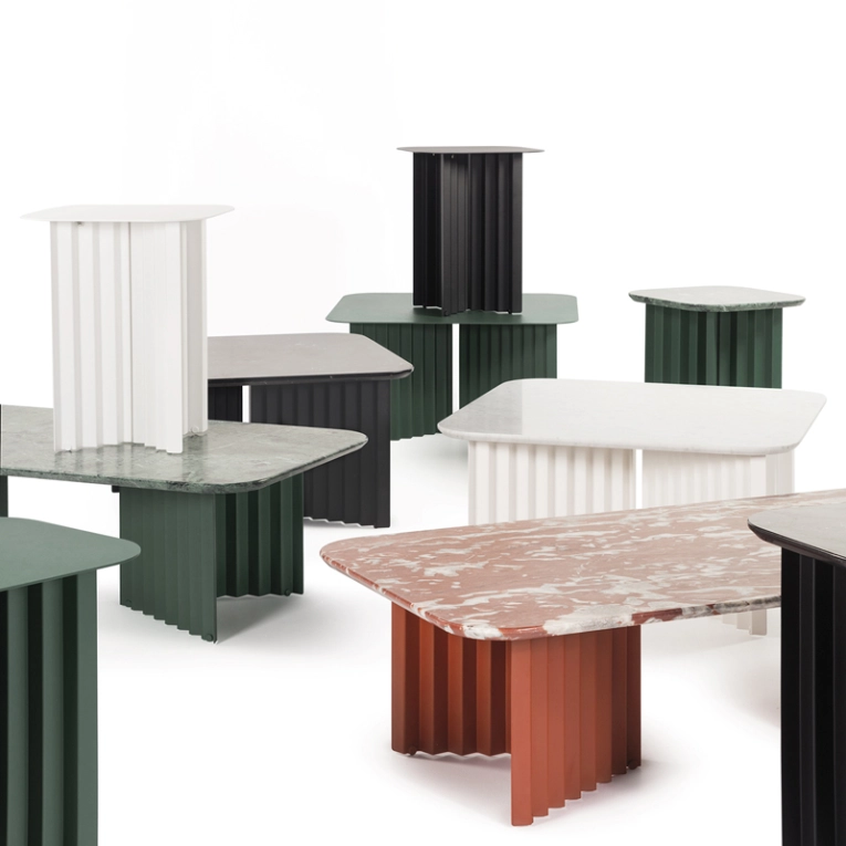 Table d'appoint guéridon PLEC small acier Noir RS BARCELONA
