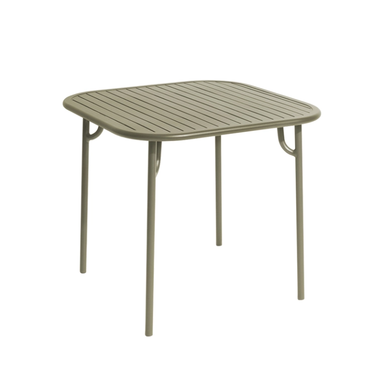 Table extérieur WEEK-END 85x85 Vert jade PETITE FRITURE