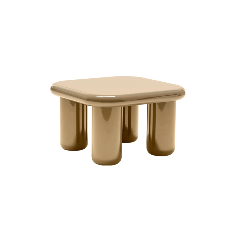 Table basse BILBAO 85x85 Beige laqué brillant MOGG