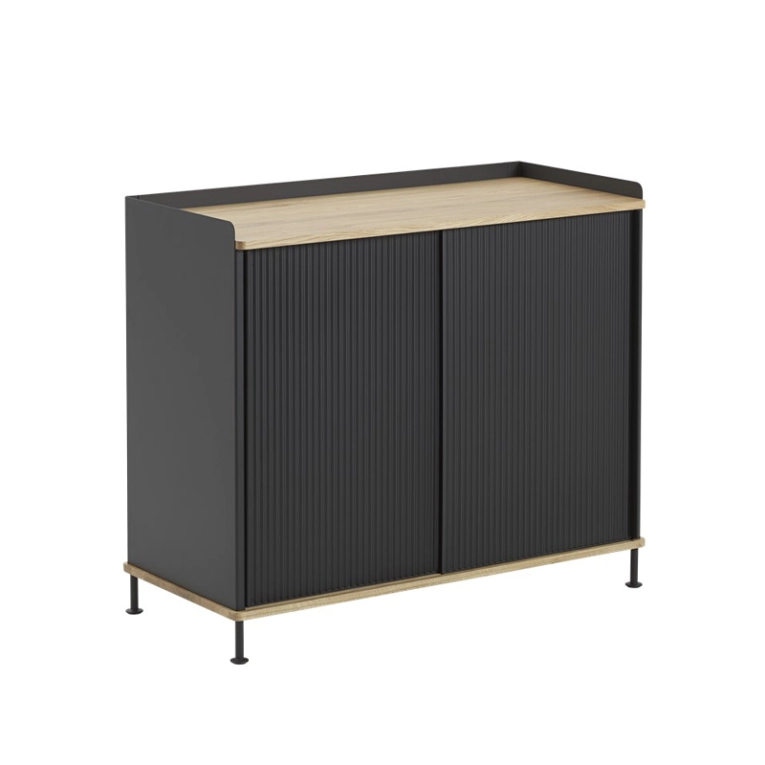 Meuble de rangement ENFOLD Buffet L 100 Chêne/ noir MUUTO