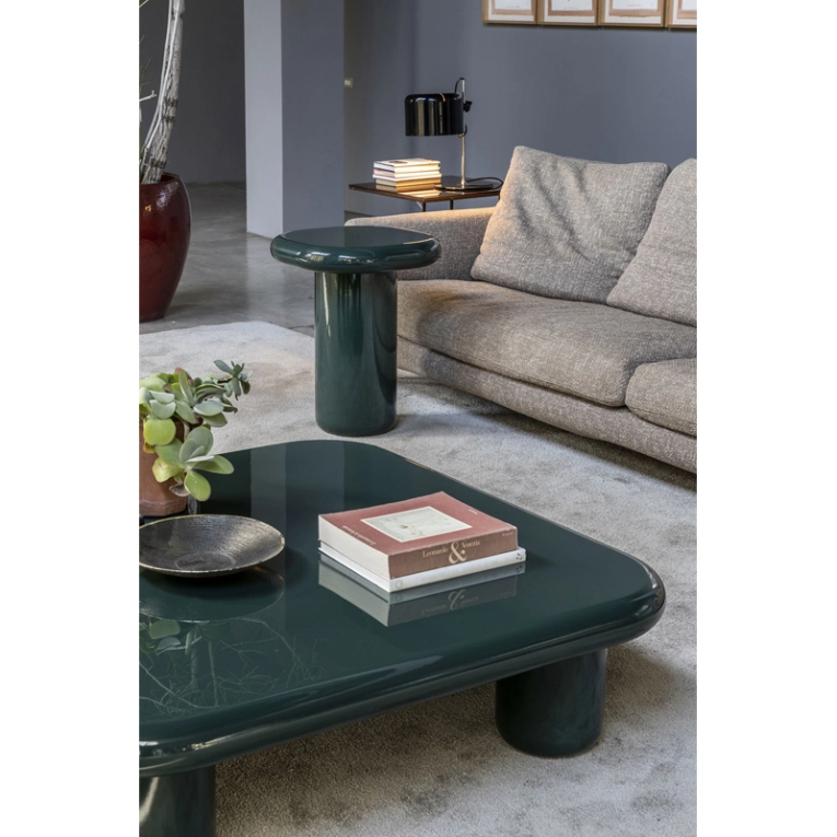 Table basse BILBAO 120x120 Vert noir laqué brillant MOGG