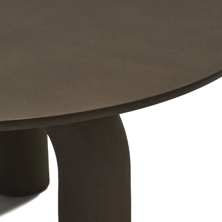 Table ELEPHANTE Ronde Noir texturé MOGG