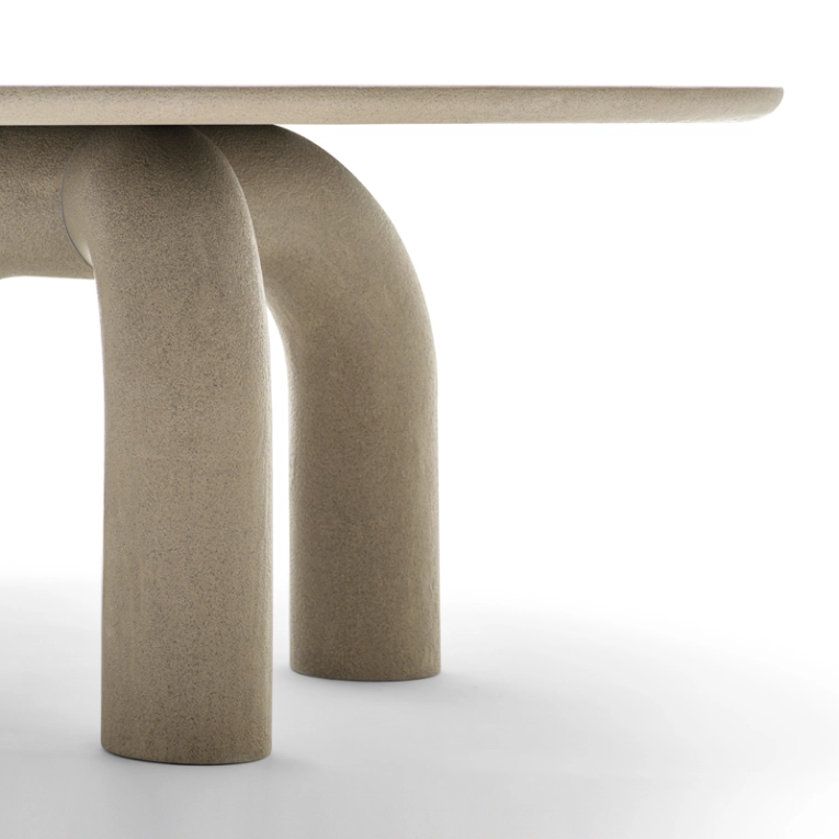 Table ELEPHANTE Ronde Ivoire texturé MOGG