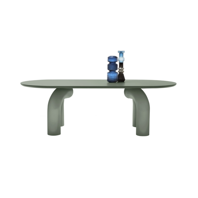 Table ELEPHANTE Rectangulaire Gris ciment laqué mat MOGG