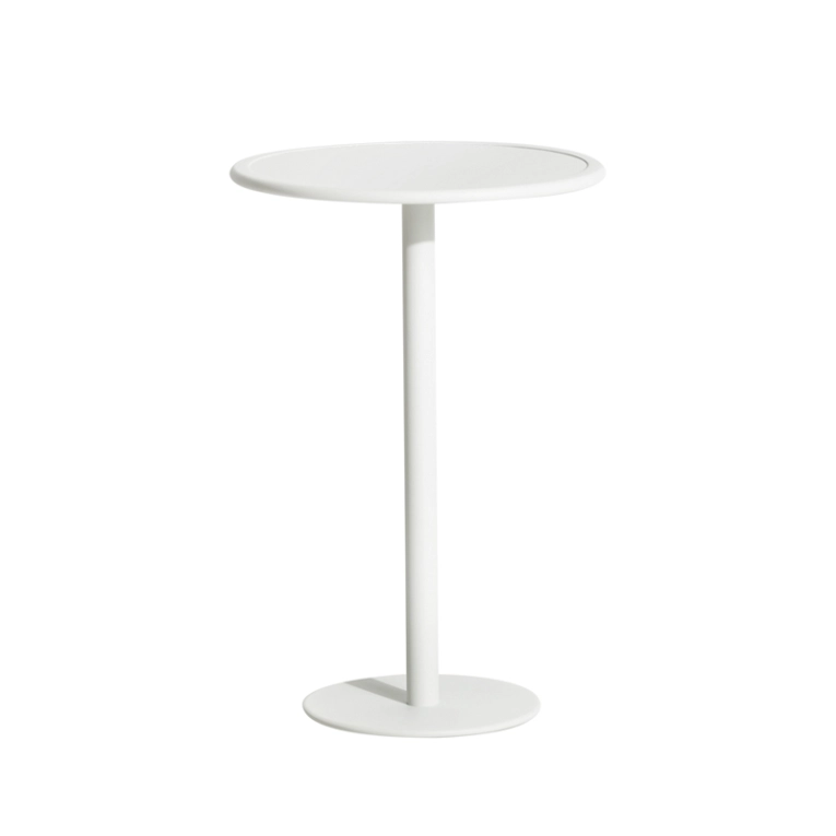 Table extérieur Mange-debout WEEK-END rond Blanc PETITE FRITURE