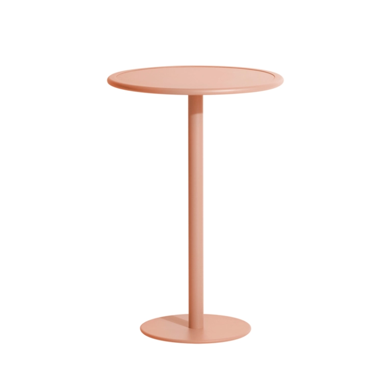 Table extérieur Mange-debout WEEK-END rond Rose PETITE FRITURE