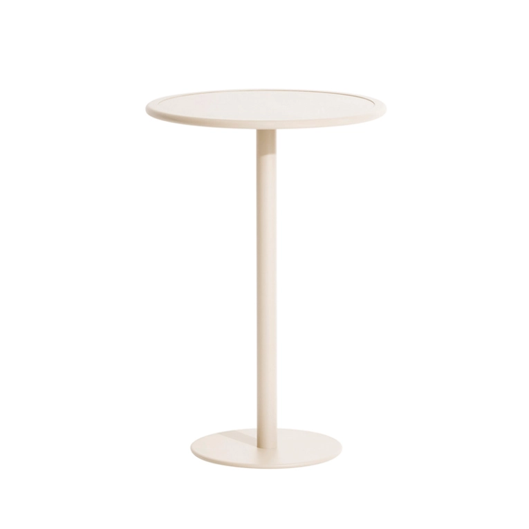 Table extérieur Mange-debout WEEK-END rond Ivoire PETITE FRITURE