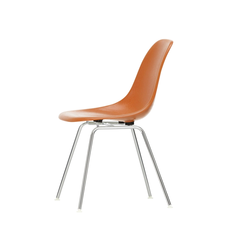 Chaise EAMES FIBERGLASS CHAIR DSX Rouge orange Eames VITRA