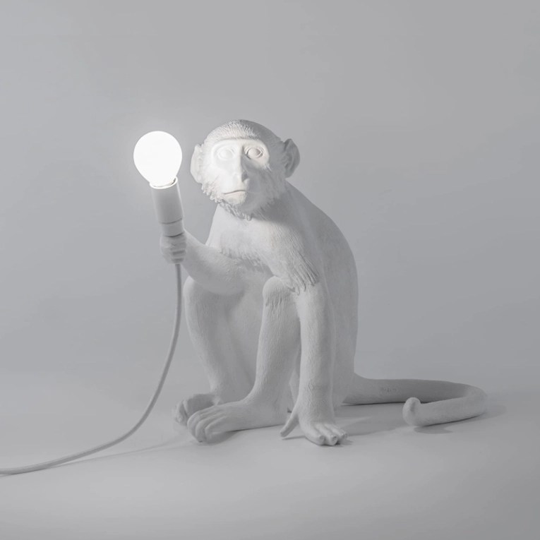 Lampe à poser MONKEY Sitting Blanc SELETTI