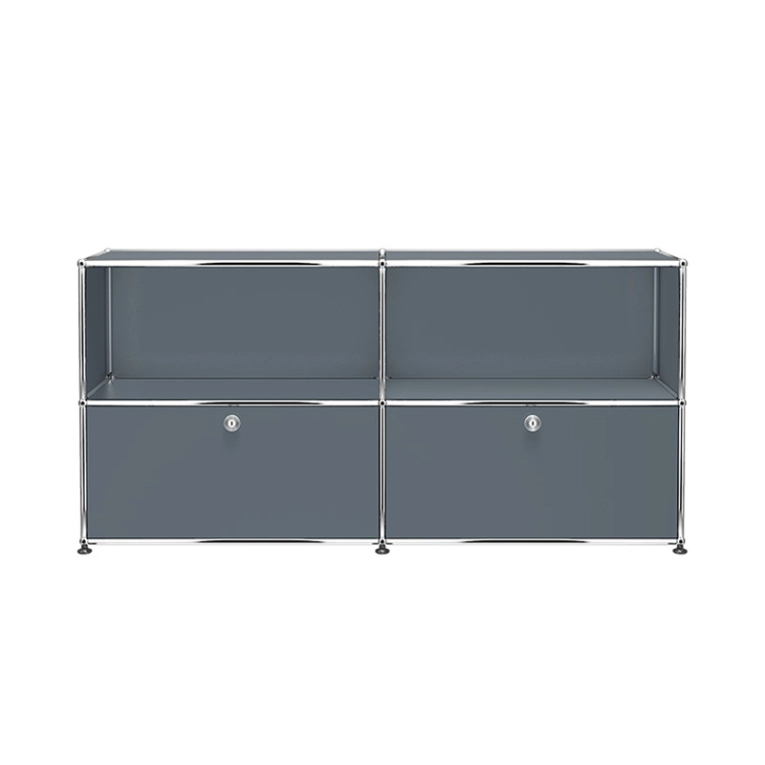 Meuble de rangement USM HALLER C2 Gris moyen USM HALLER