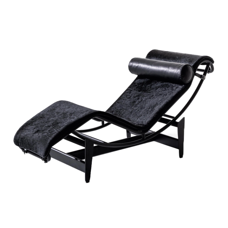 Fauteuil 4 Chaise Longue À Réglage Continu Noire Durable CASSINA