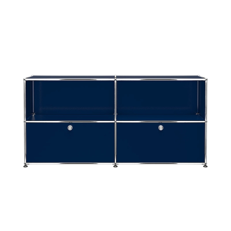 Meuble de rangement USM HALLER C2 Bleu acier USM HALLER