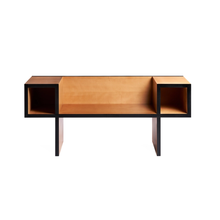 Banc CANTON Hêtre naturel / Noir POLTRONOVA