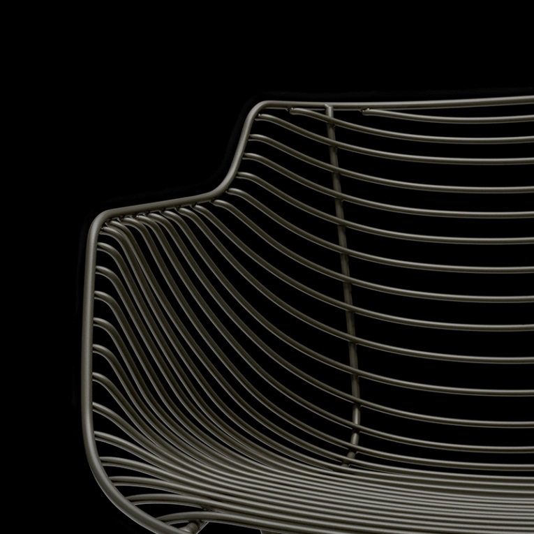 Chaise extérieur FLOW FILO SLIM Bronze MDF