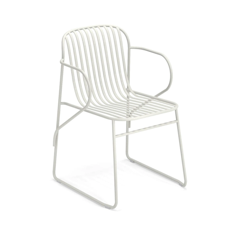 Chaise extérieur RIVIERA avec accoudoirs Blanc EMU
