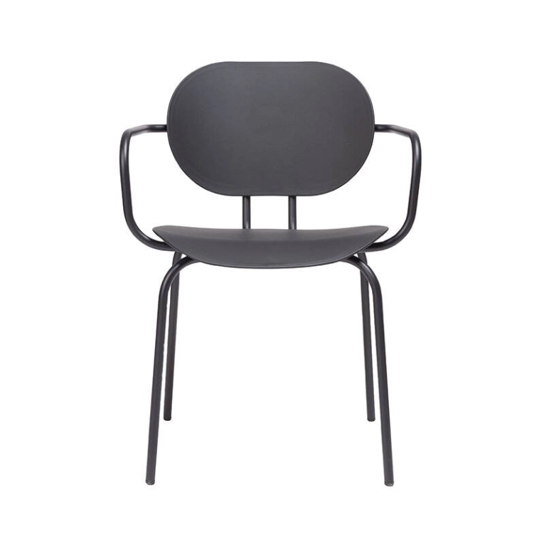 Chaise HARI PP indoor avec accoudoirs Noir / Noir ONDARRETA