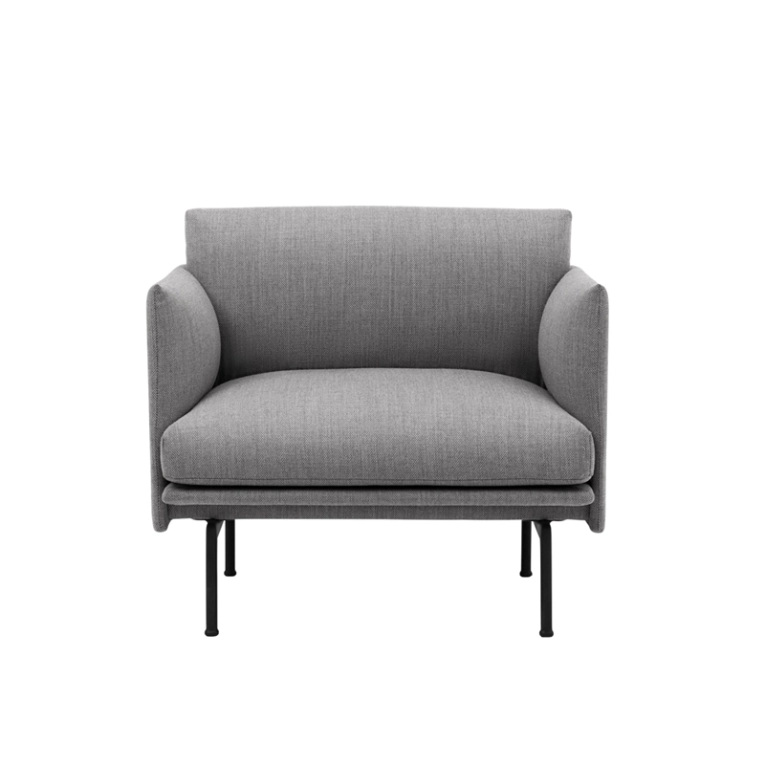 Fauteuil OUTLINE STUDIO Tissu Fiord 151 MUUTO